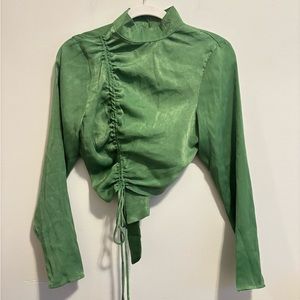 Green crop top